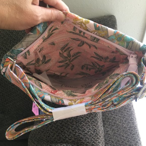 Vera Bradley Cotton Triple Zip Hipster Crossbody Purse - Picture 3 of 5
